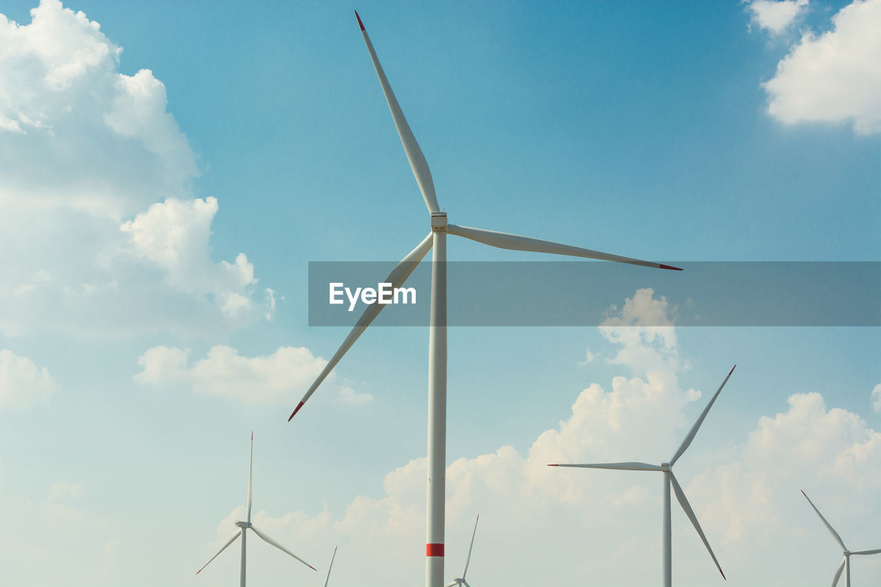 low angle view of wind turbine against sky