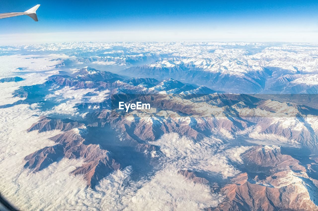 Aerial view of city during winter