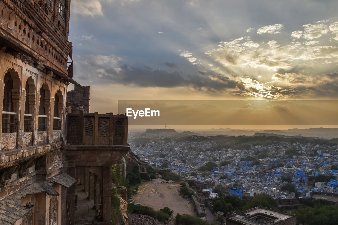 Scenic view of sea against sky during sunset jodhpur 