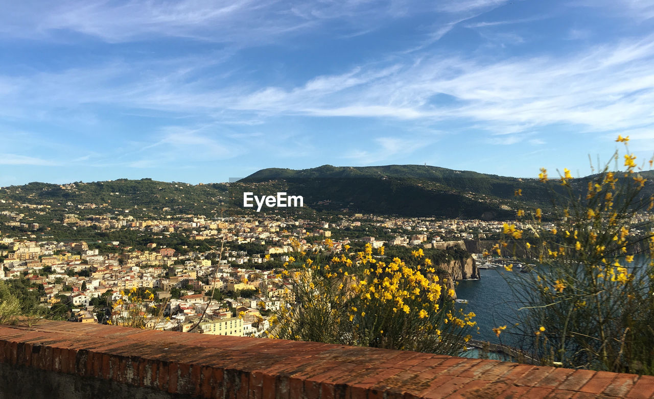 View of townscape against sky