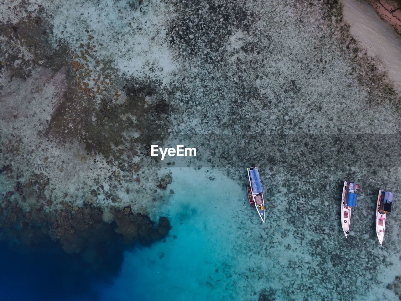 Aerial view of karimunjawa diving spot