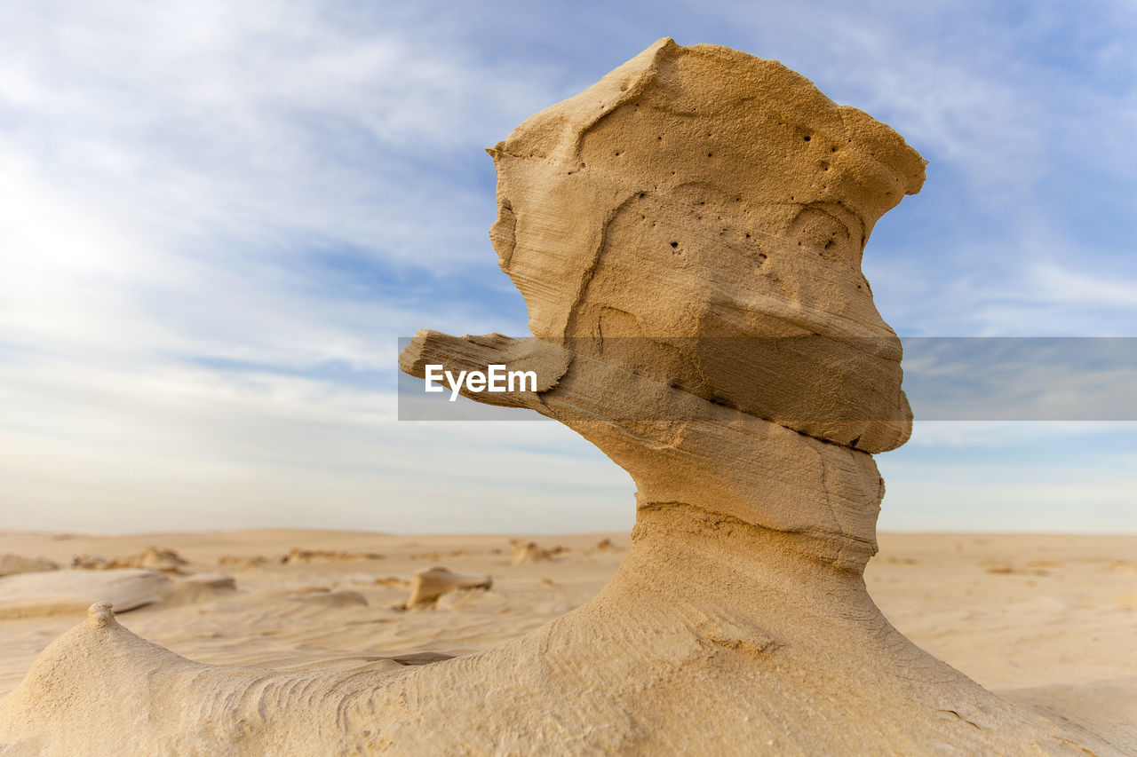 Scenic view of desert against sky