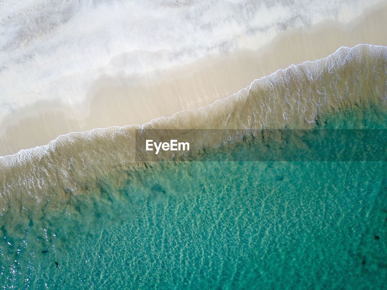 High angle view of beach