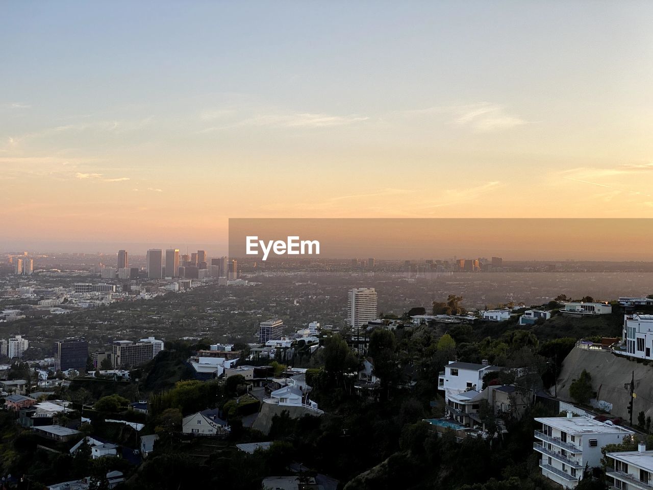 View of los angeles from the hollywood hills