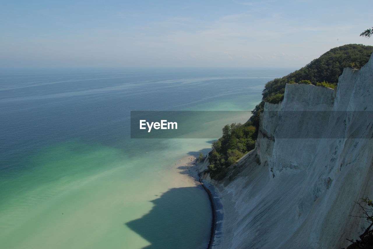 High angle view of sea against sky