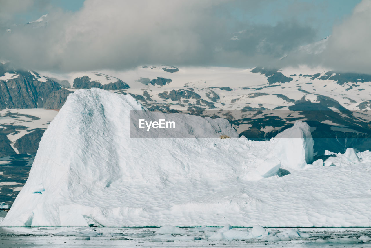 scenic view of snowcapped mountains