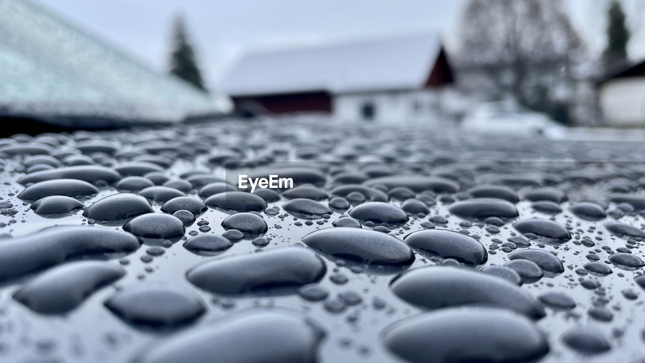 black and white, monochrome, winter, snow, no people, freezing, nature, architecture, monochrome photography, selective focus, pebble, water, frost, ice, built structure, rock, day, outdoors, stone, surface level, close-up, sky, cold temperature, building exterior