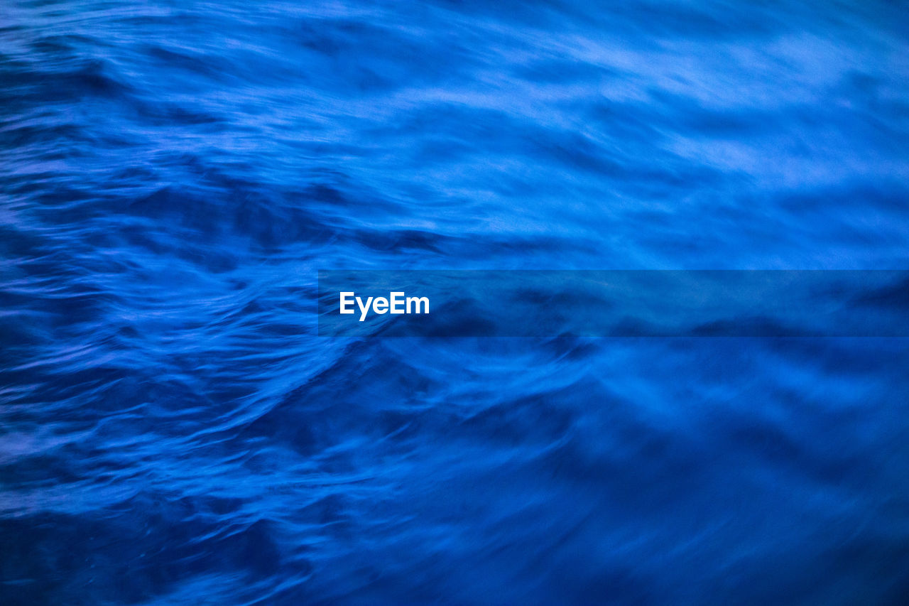 Extreme close up of blue sea