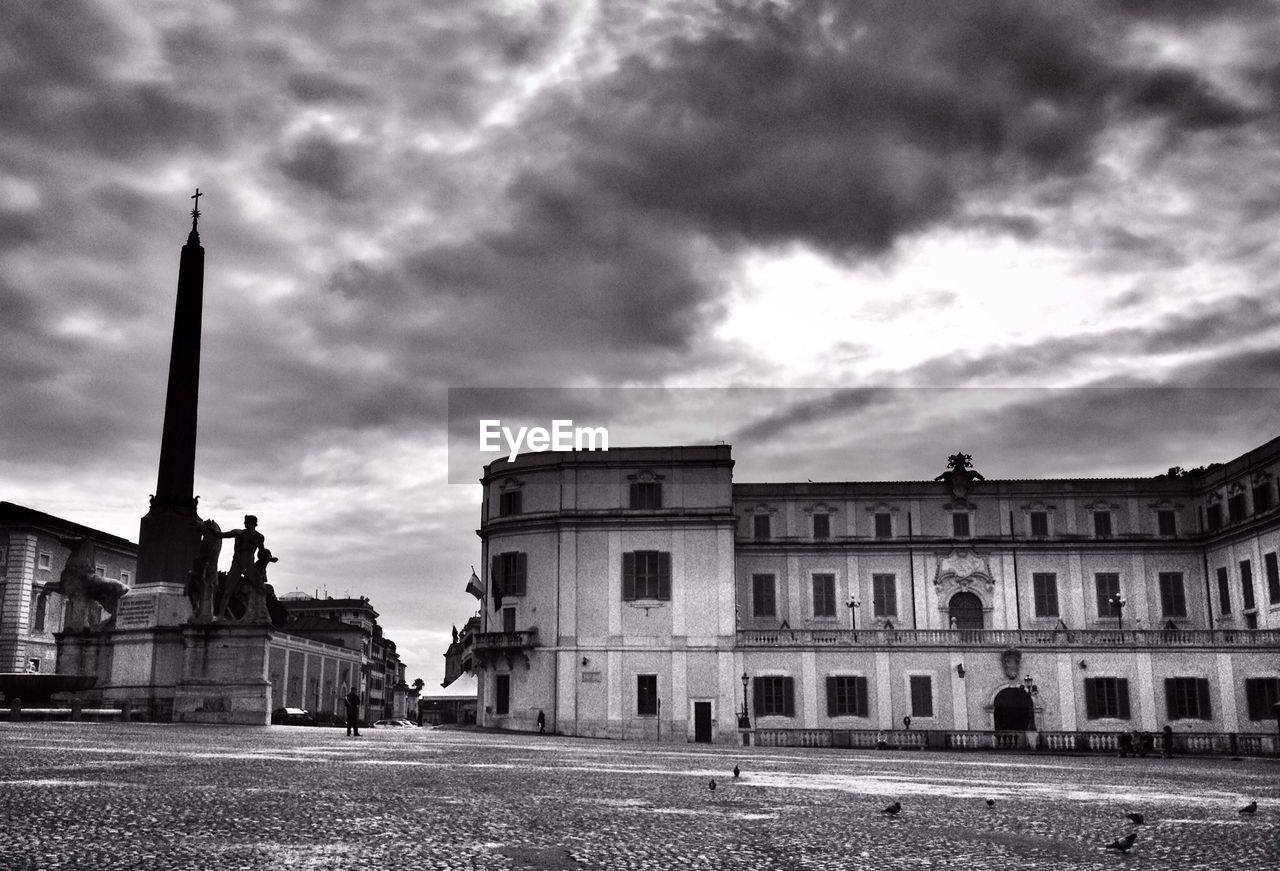 View of historical building against cloudy sky