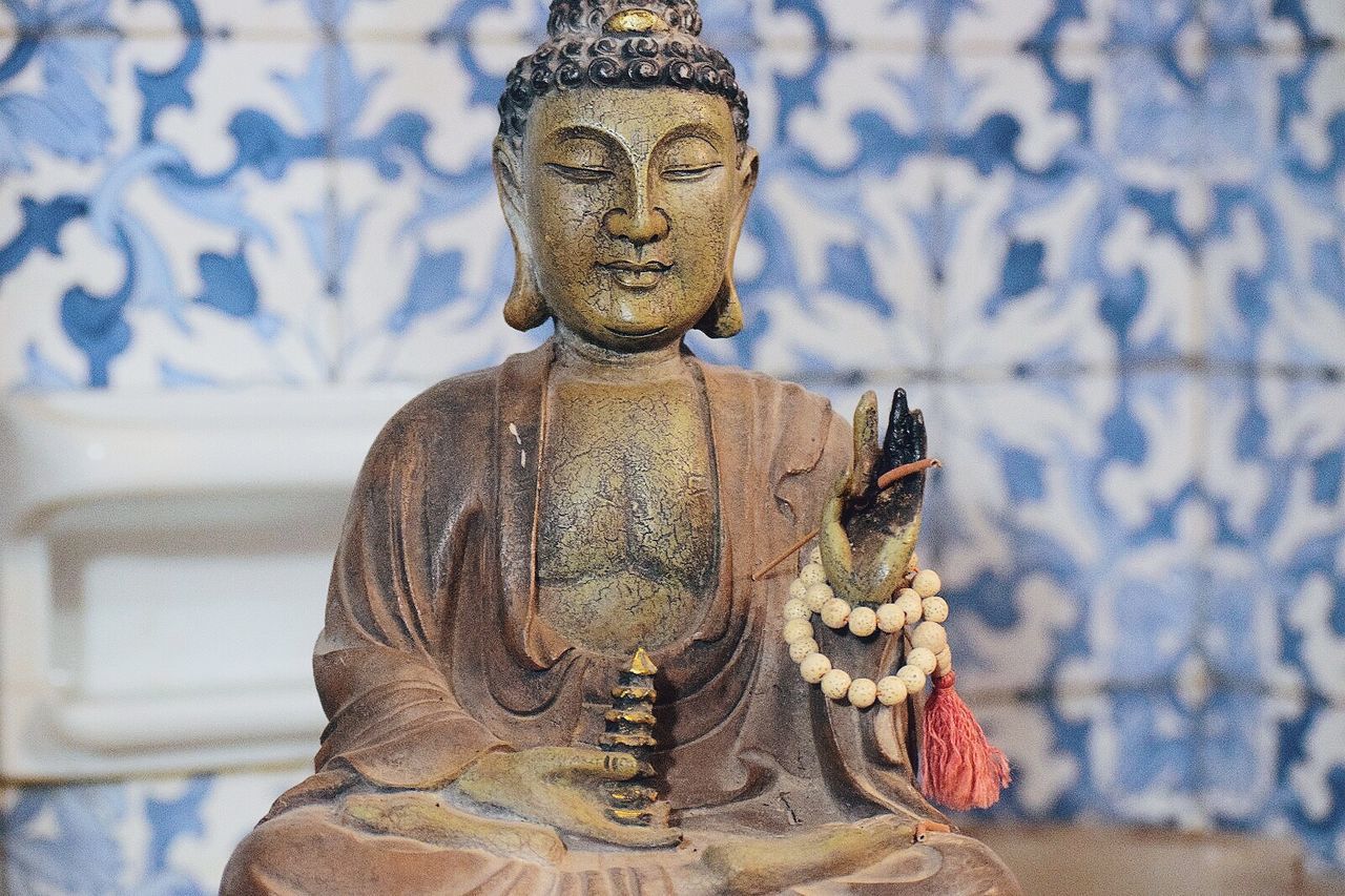 Close-up of buddha statue