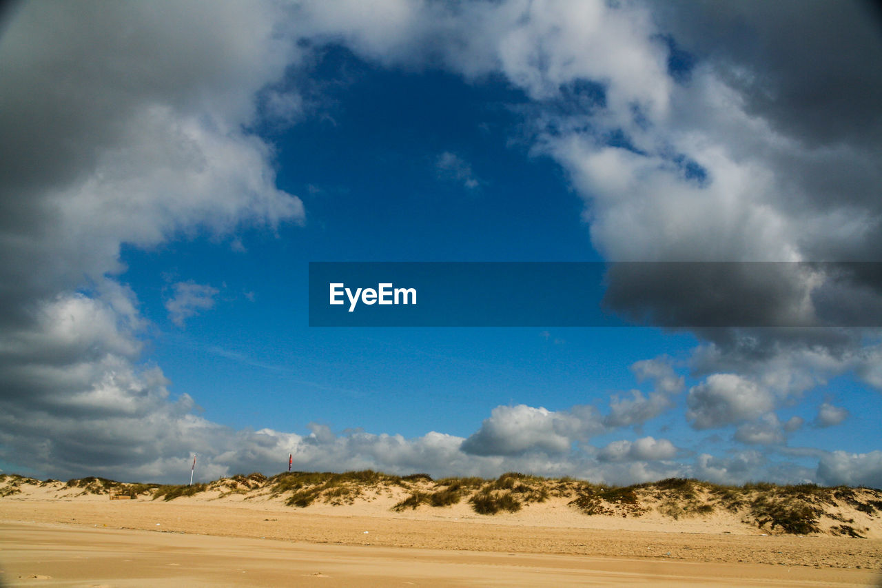 Scenic view of desert against sky