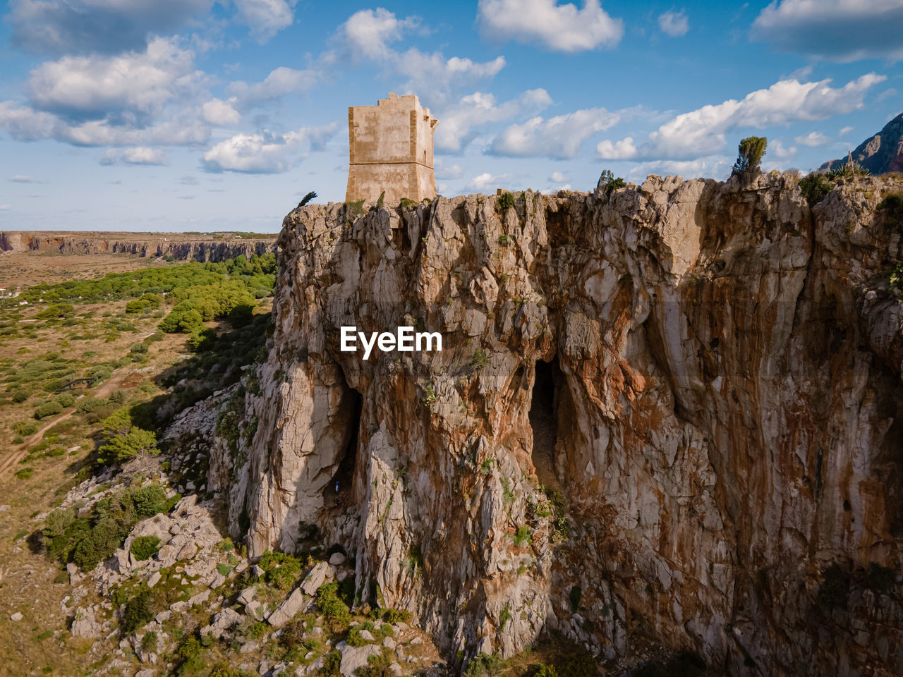 ROCK FORMATIONS ON CLIFF