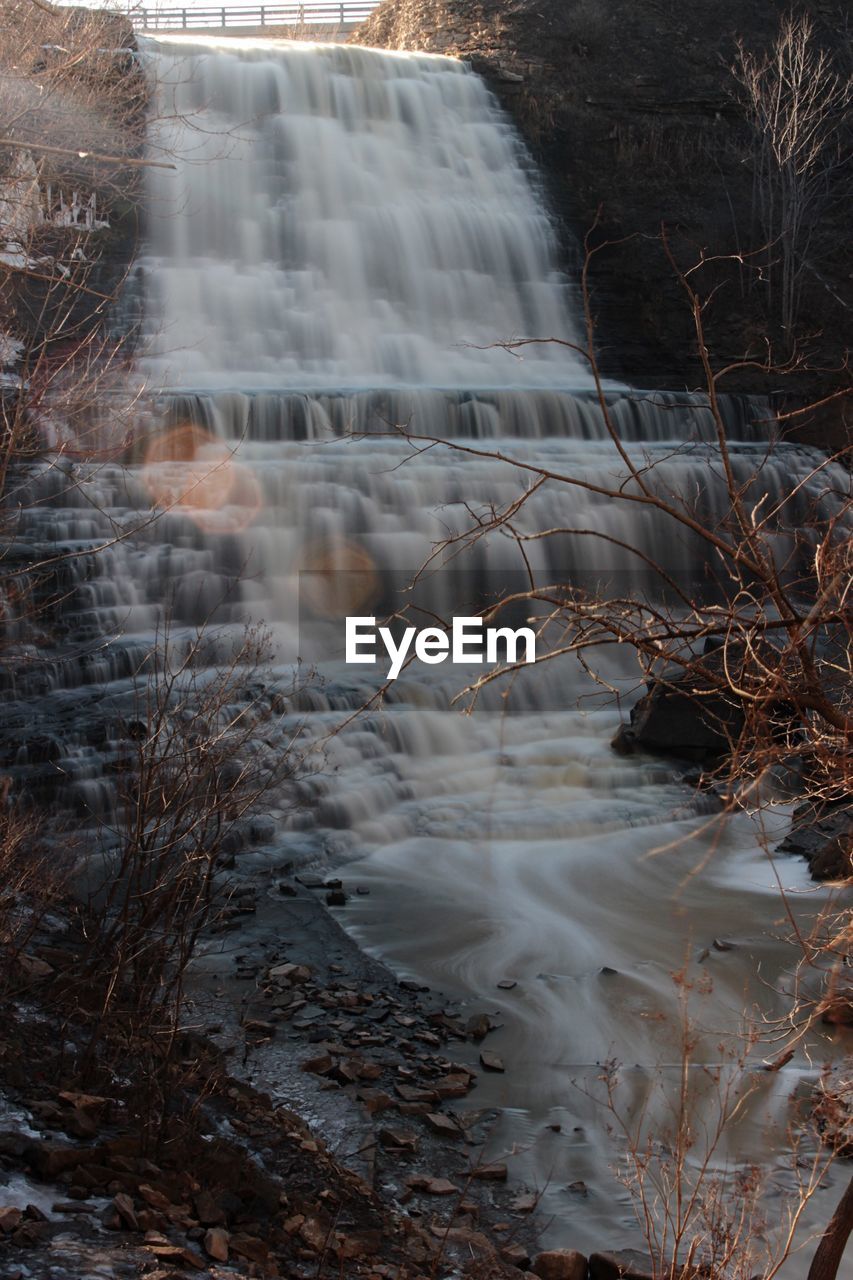 Close-up of water on landscape