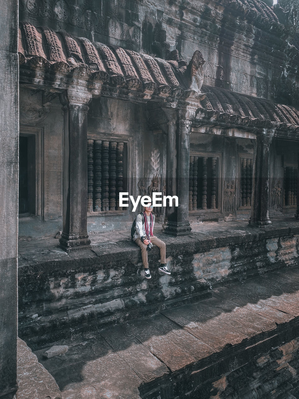 Full length of man in abandoned building