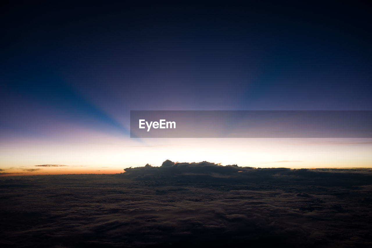 Scenic view of cloudscape against sky during sunset