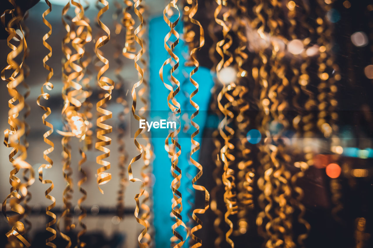 Full frame shot of decorations hanging at home during christmas