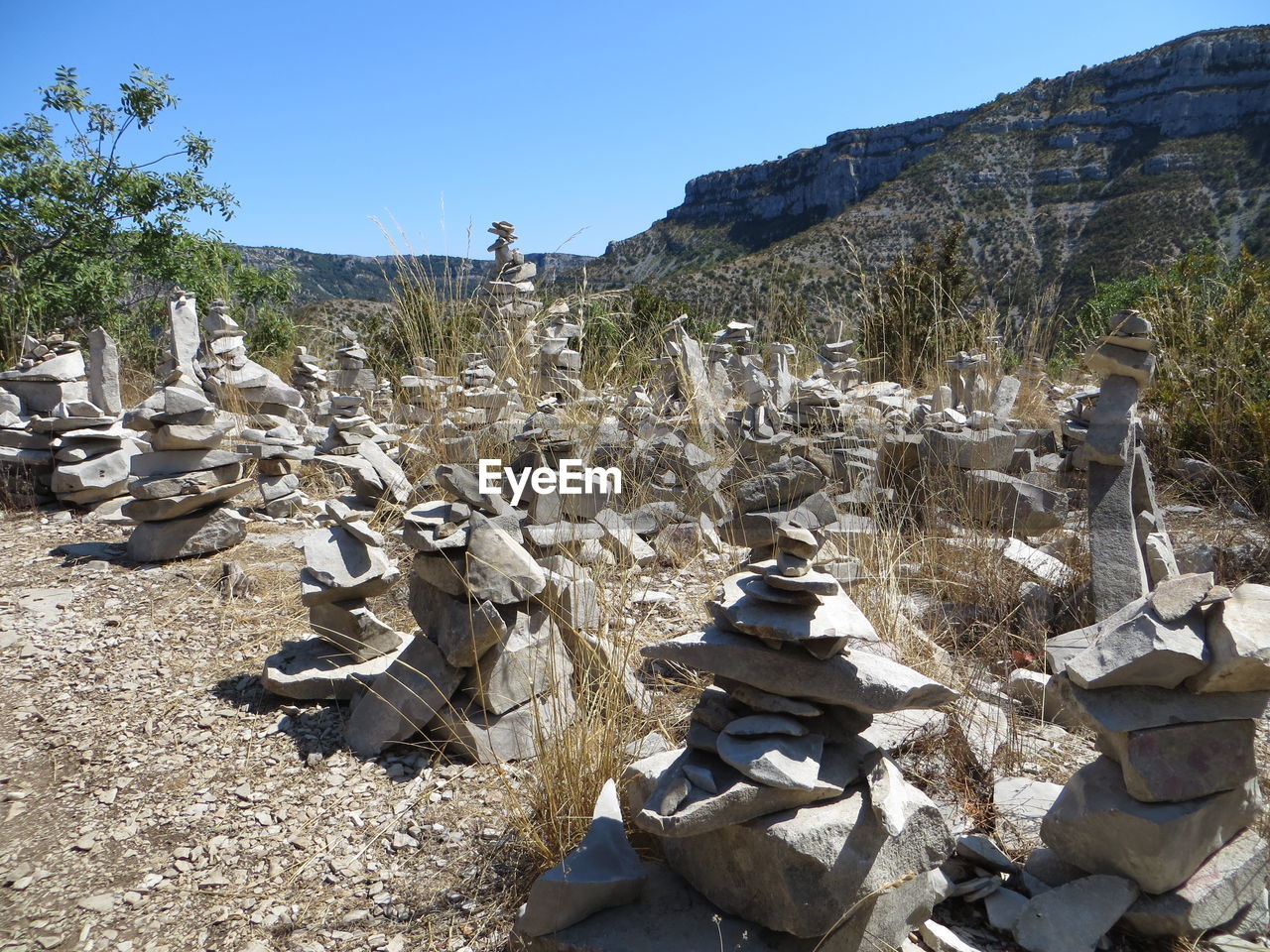 STACK OF ROCKS AGAINST SKY