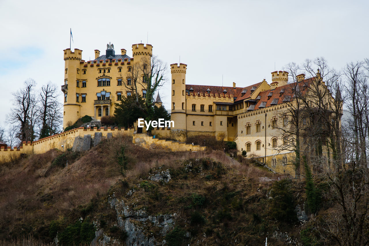 Low angle view of castle against clear sky