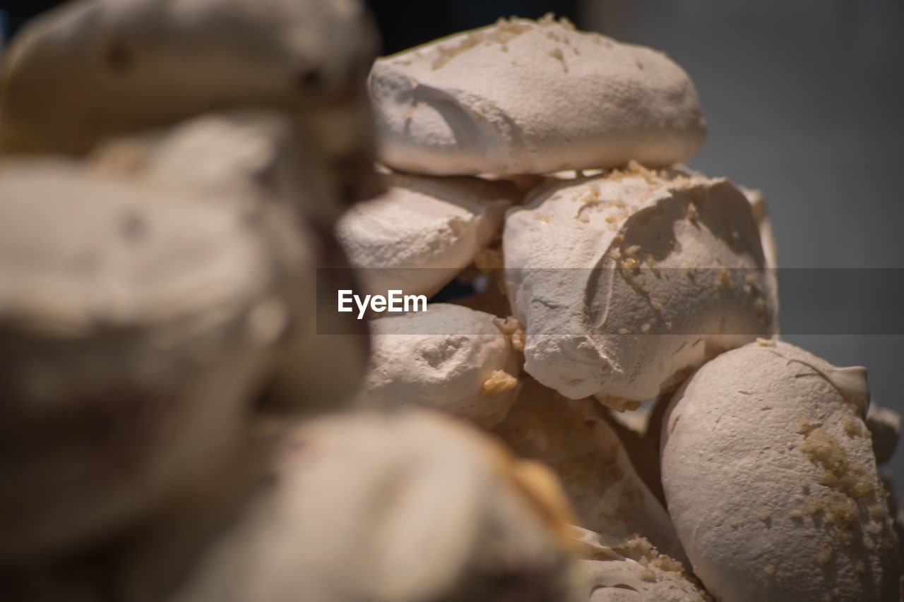 Close up of meringues