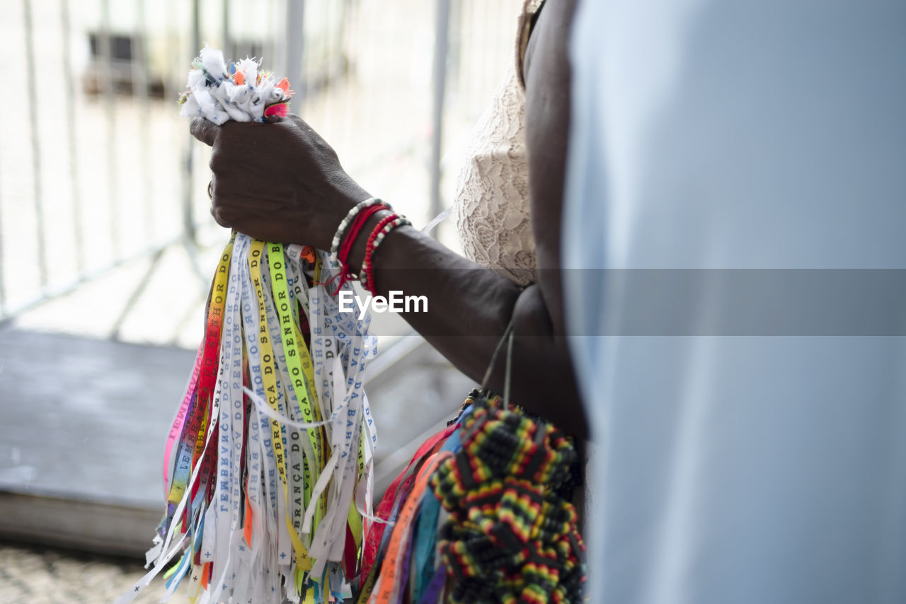 Faithful gathered at the famous senhor do bonfim church in salvador, bahia, praying for a new year.