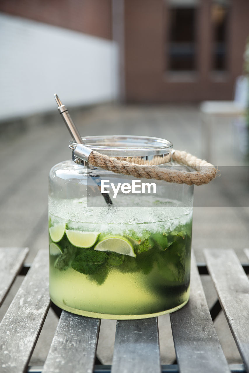 Close-up of drink on table