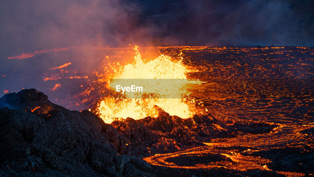 A volcanic eruption began on august 4th 2022 in the fagradalsfjall volcano, southwest iceland.