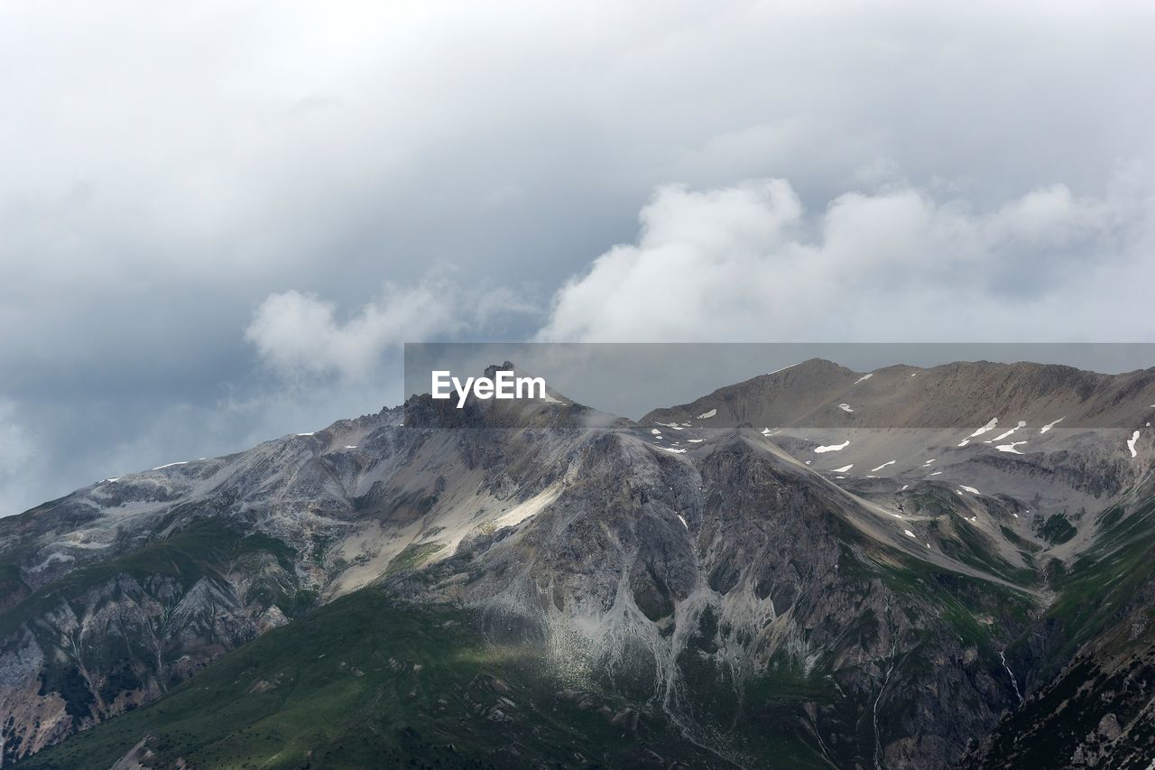 Snow-covered mountains against sky