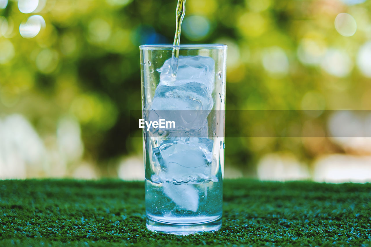 Close-up of water in glass