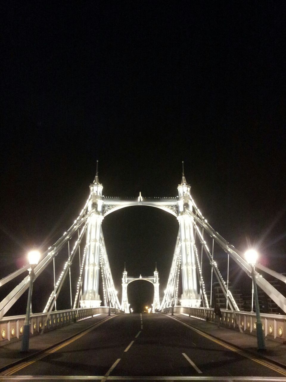 VIEW OF BRIDGE AT NIGHT