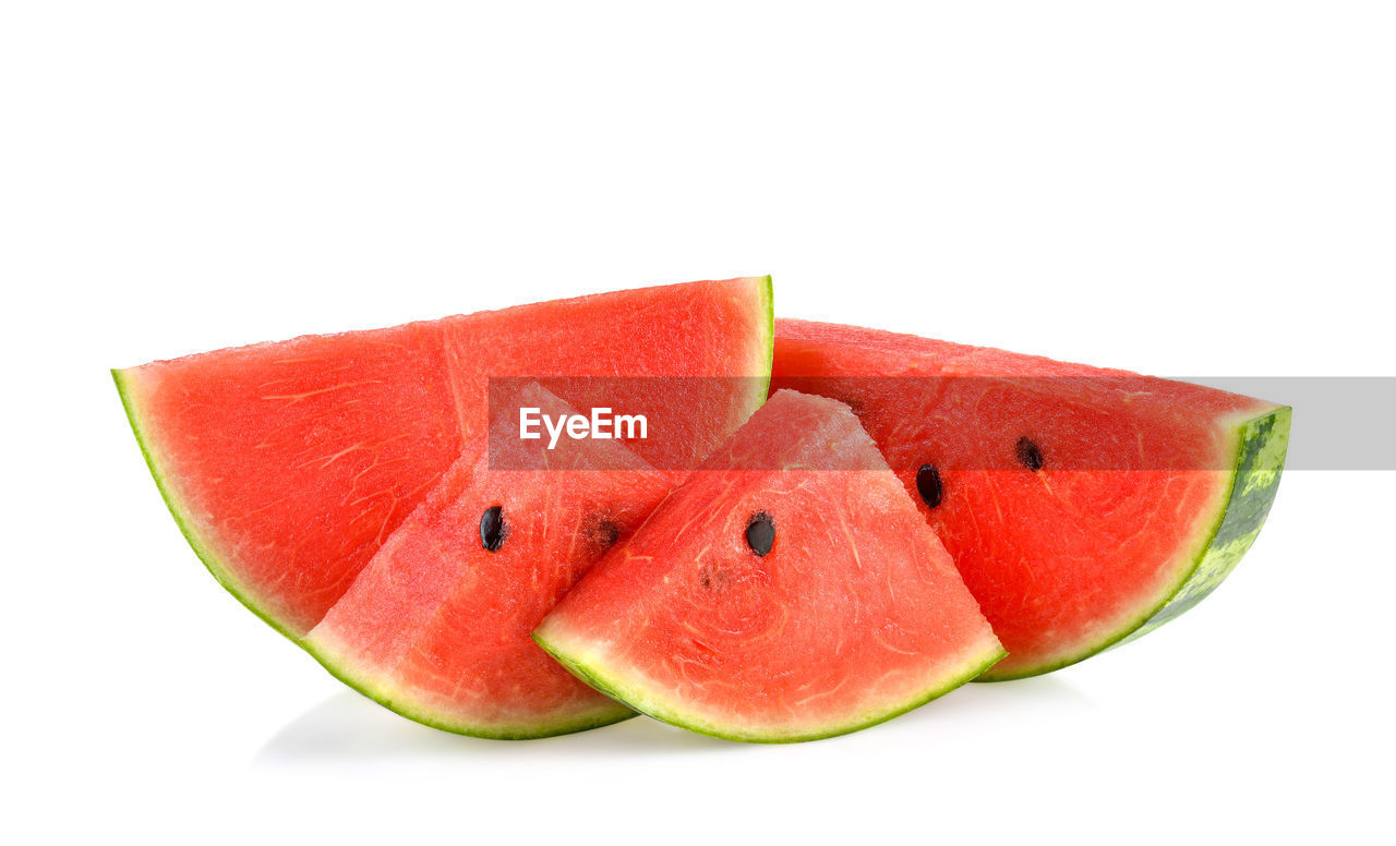 watermelon, melon, food and drink, food, healthy eating, fruit, produce, cut out, wellbeing, plant, red, freshness, slice, studio shot, white background, no people, indoors, juicy, cross section