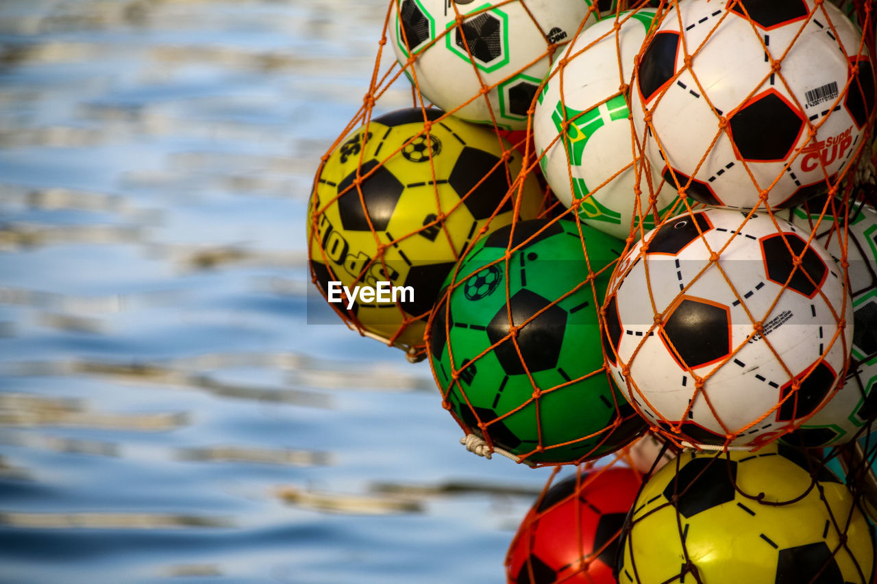 CLOSE-UP OF SOCCER BALL