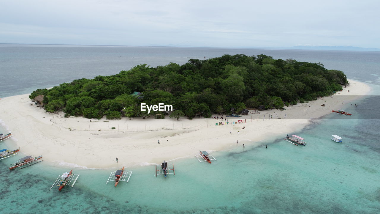 HIGH ANGLE VIEW OF PEOPLE ON BEACH