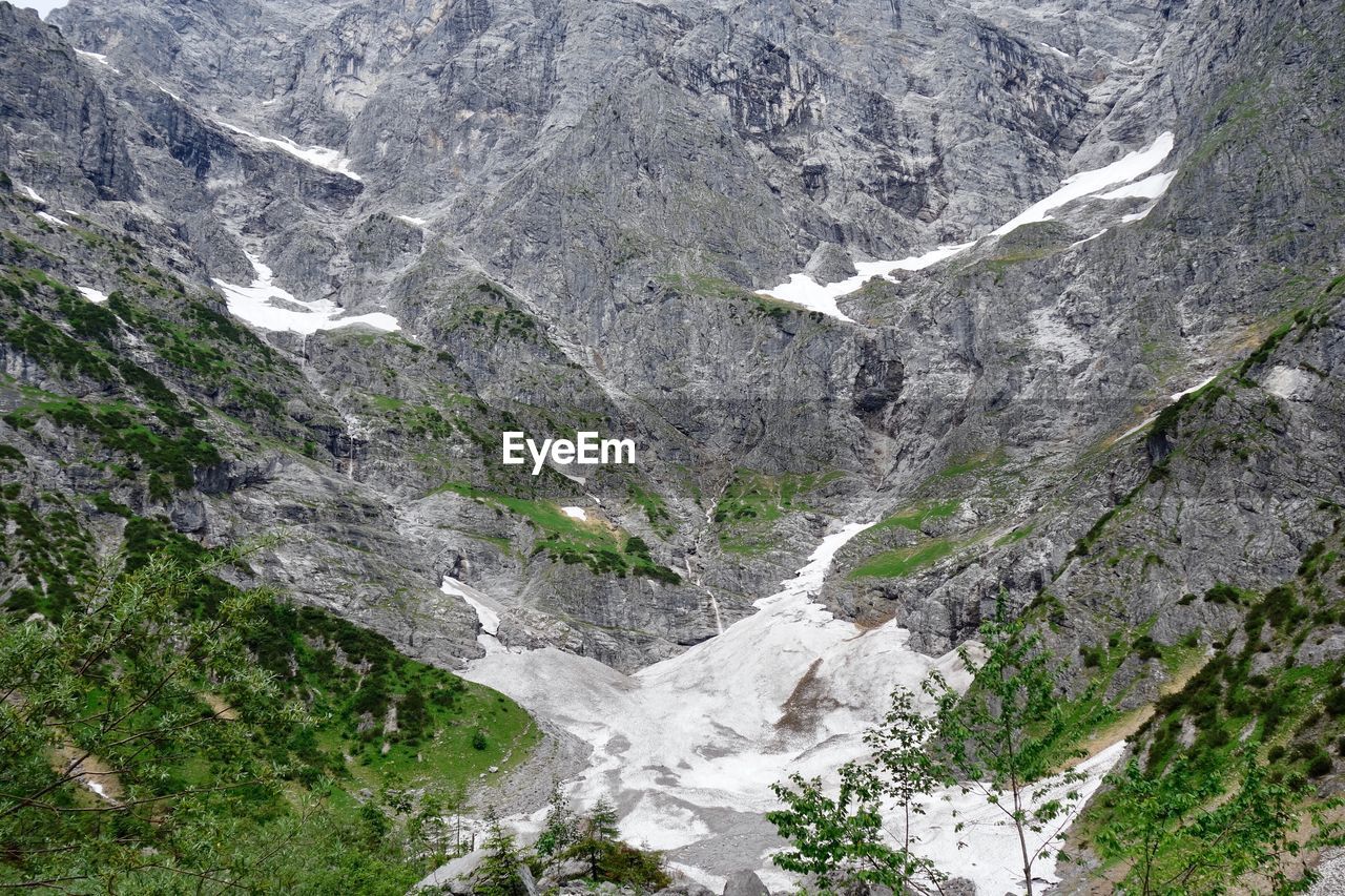 Scenic view of snow covered land