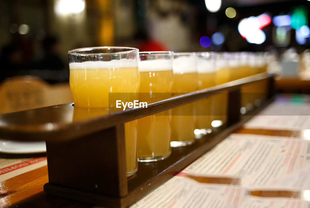 CLOSE-UP OF DRINK ON TABLE