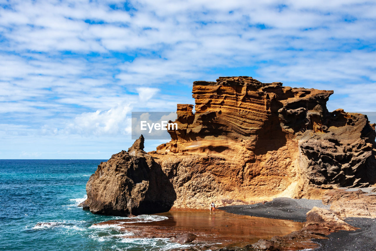 Playa el golfo, lanzarote, spain