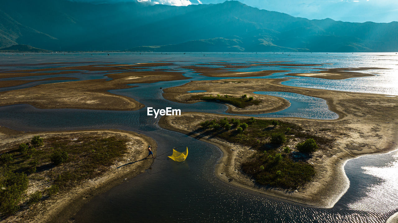 aerial view of sea