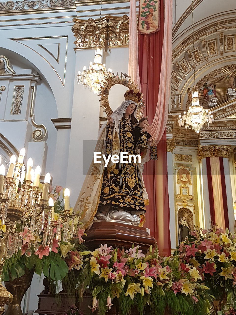 Virgen, iglesia, arquitectura, fiesta