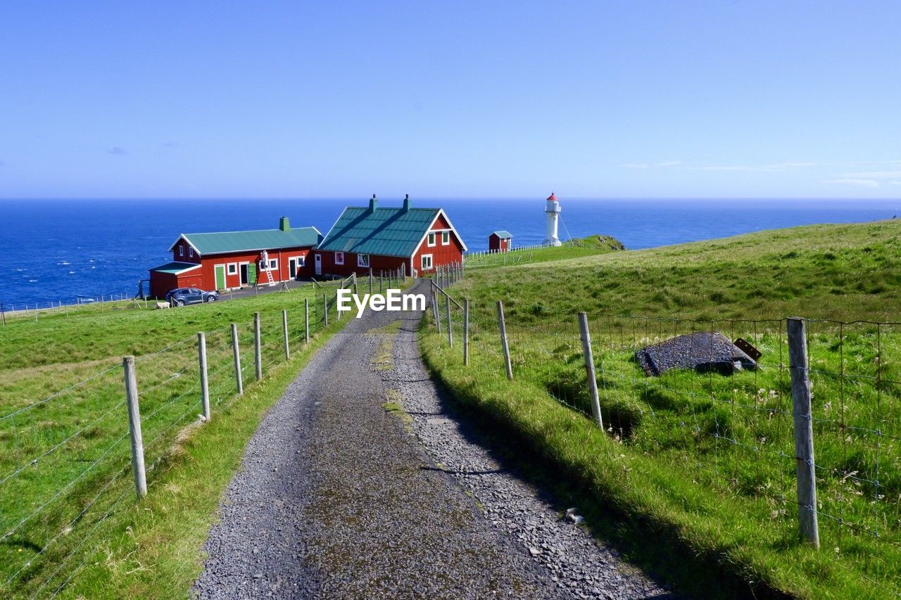 scenic view of field against clear sky