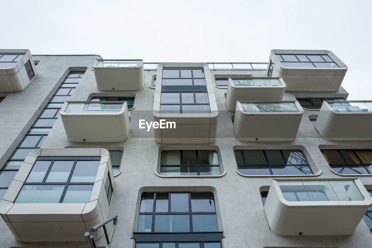 Low angle view of building against clear sky