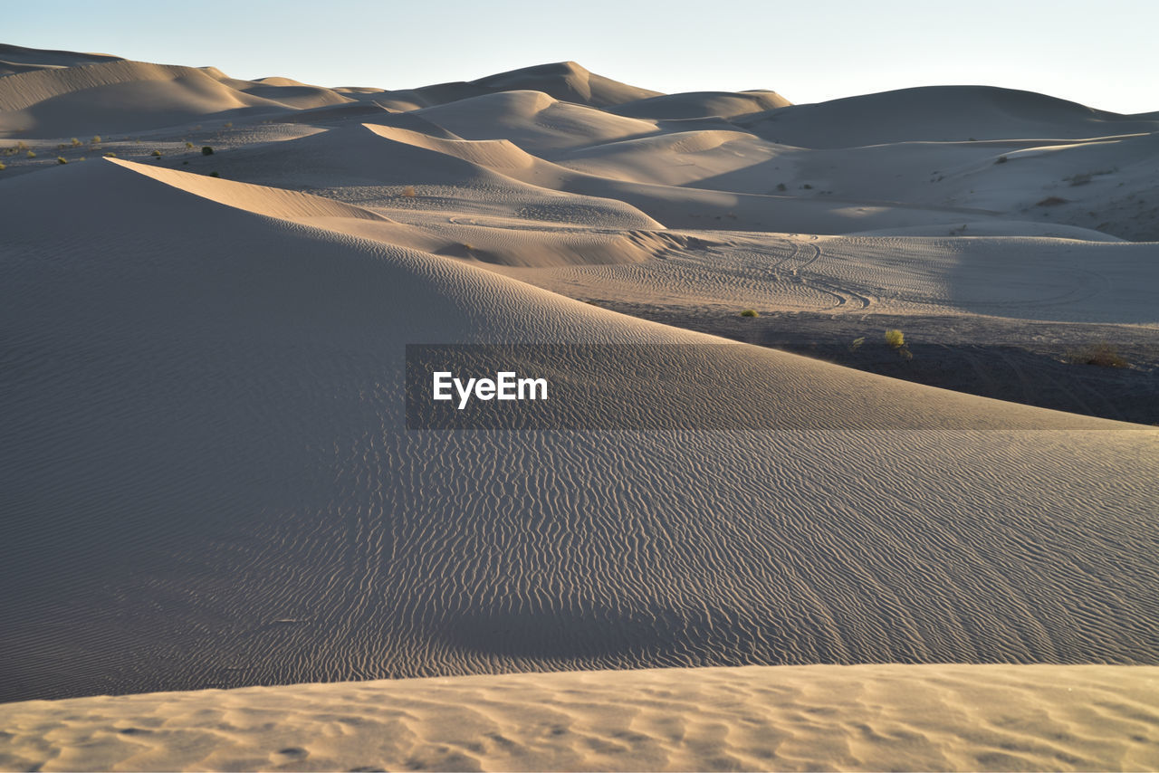 Scenic view of desert against sky