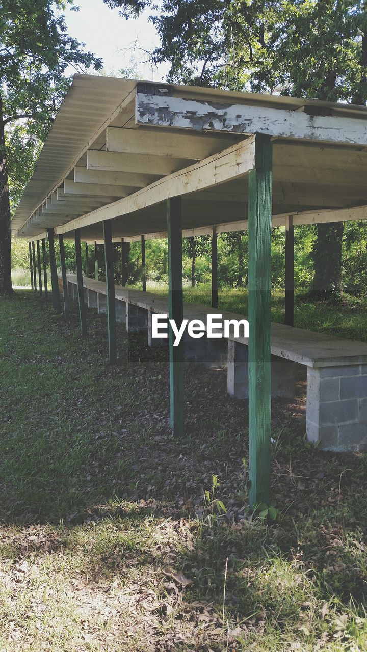 Empty seats in park