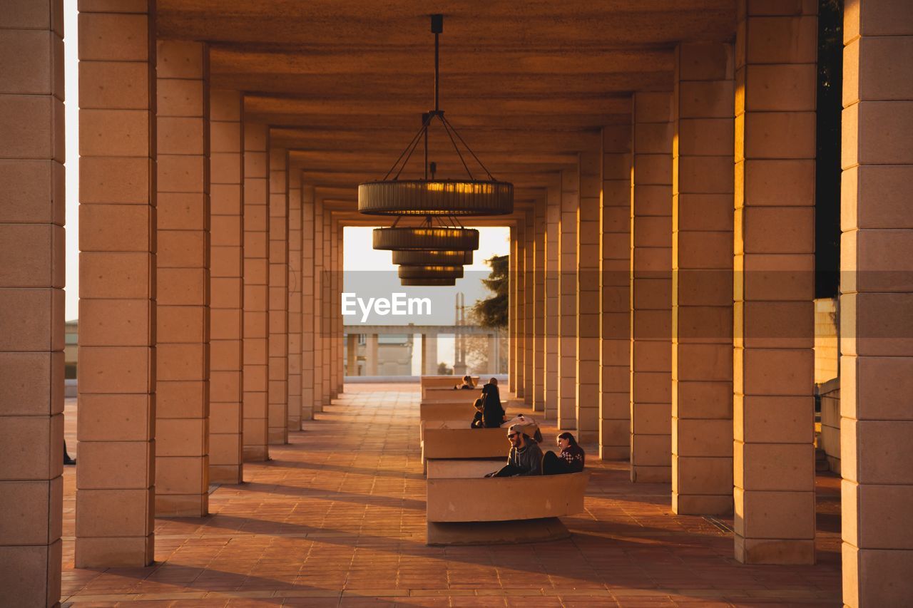 INTERIOR OF ILLUMINATED BUILDING