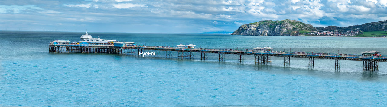 SCENIC VIEW OF SWIMMING POOL AGAINST SEA