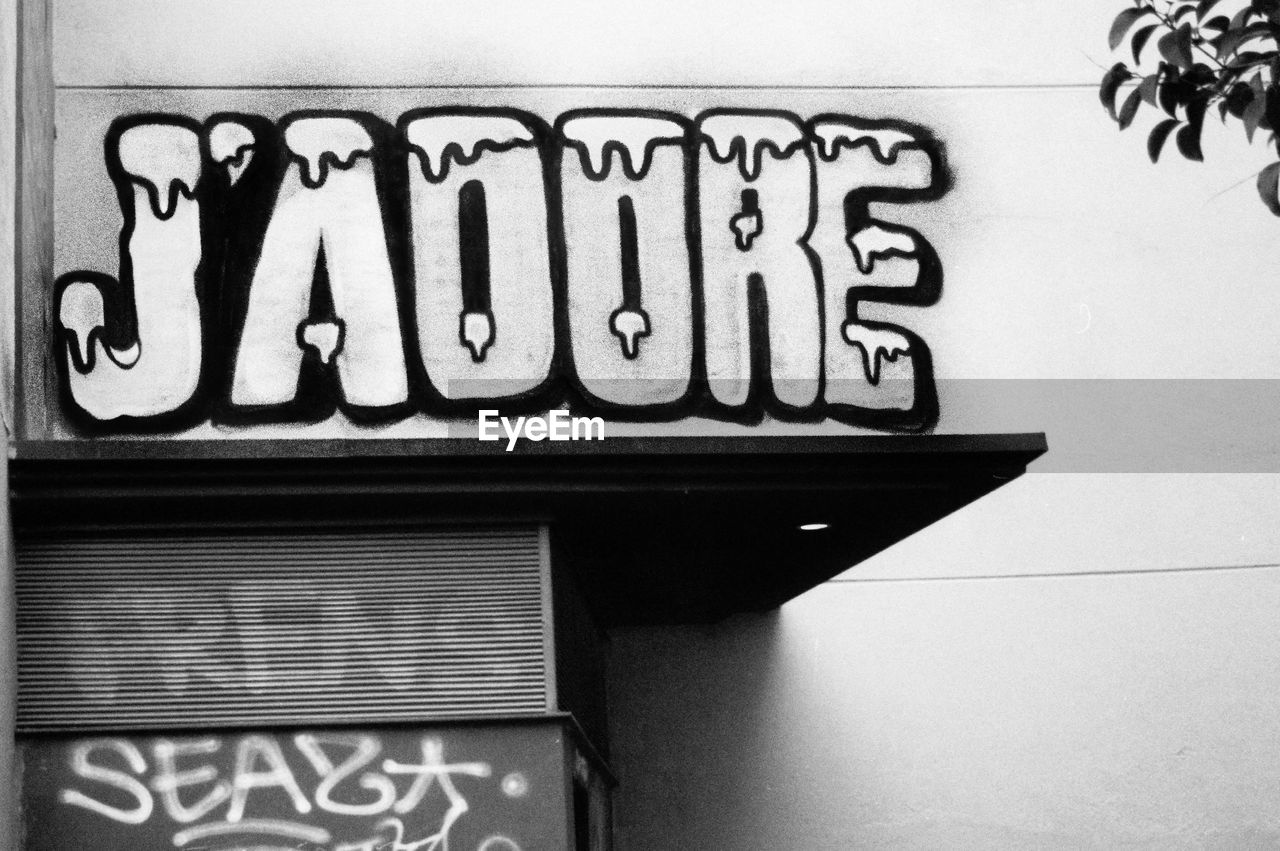 Graffiti on building wall