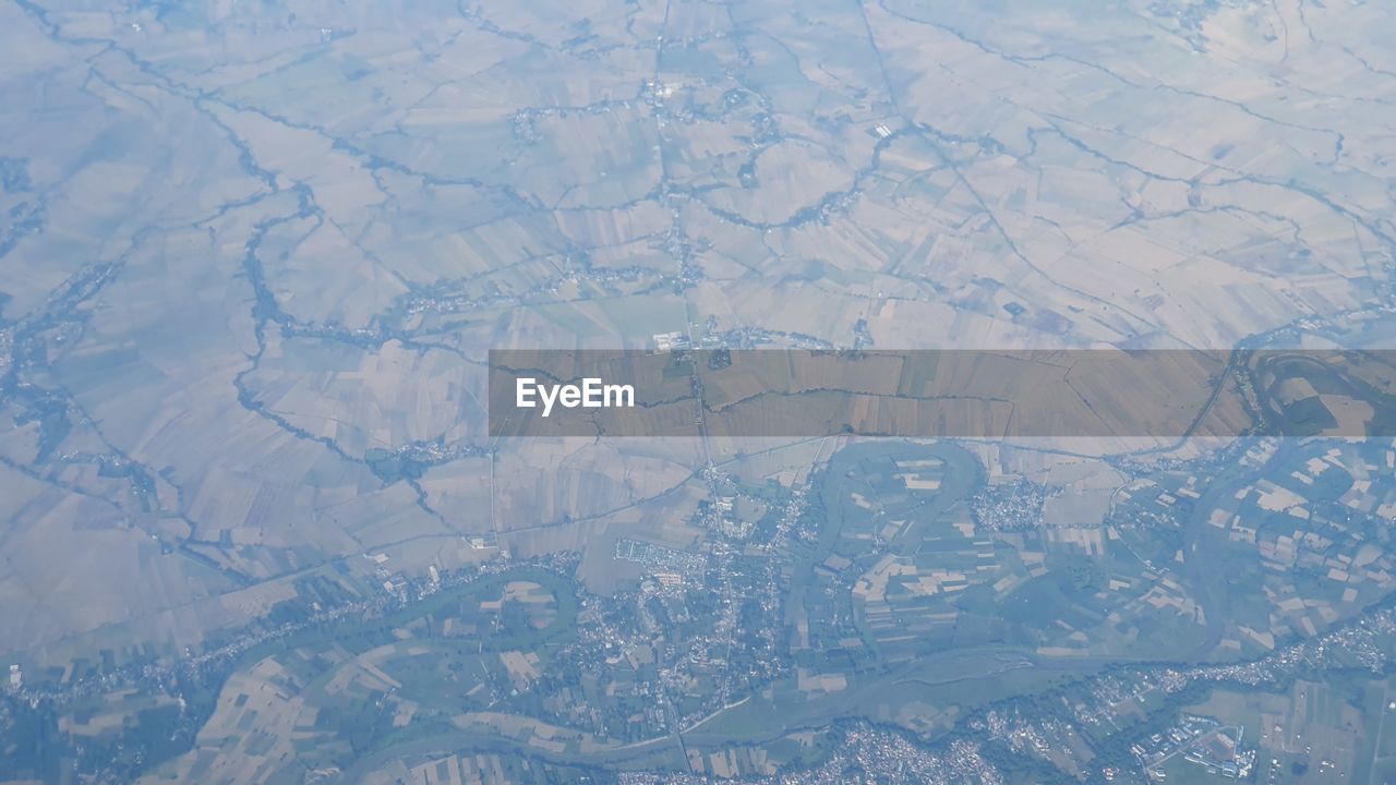 High angle view of agricultural field