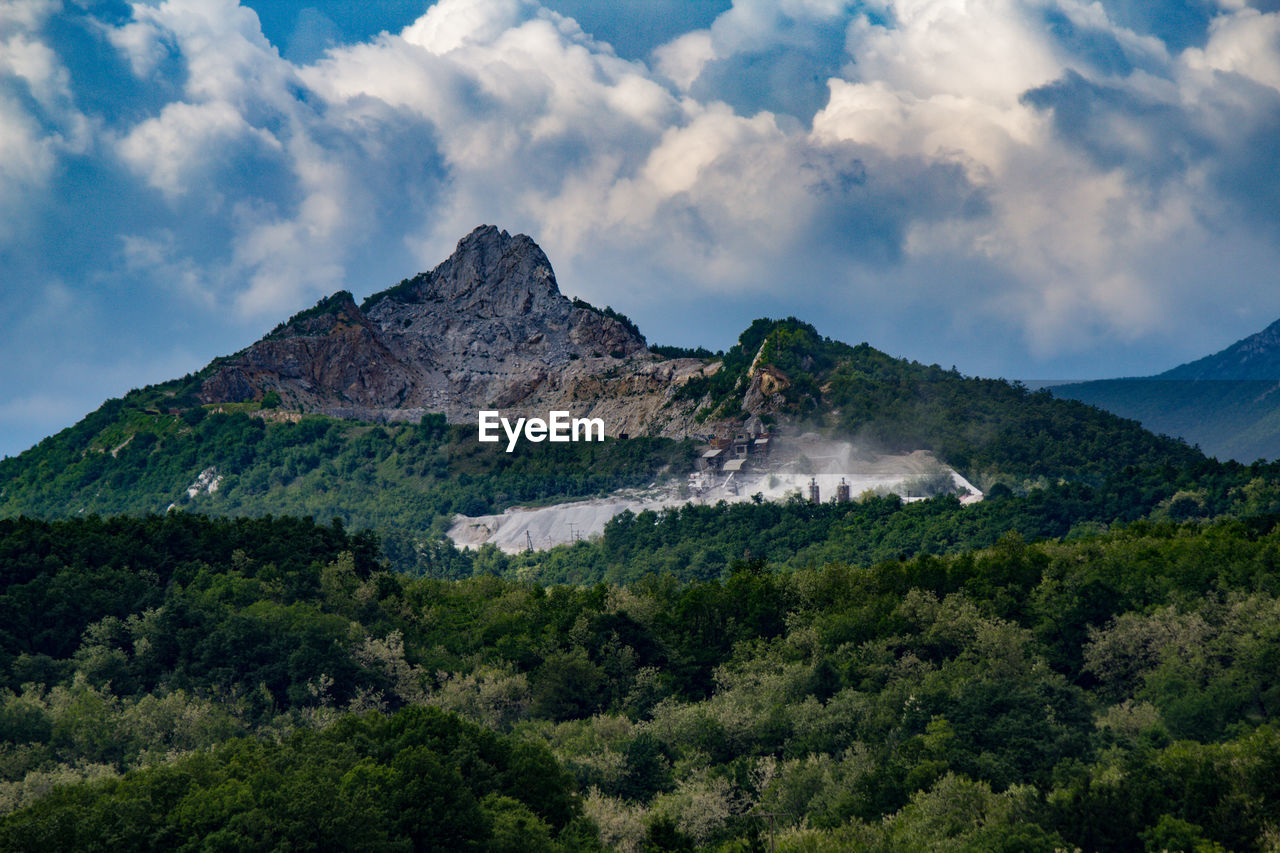 Scenic view of  mountain against sky