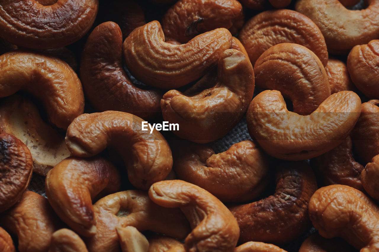 Background of roasted cashew nuts