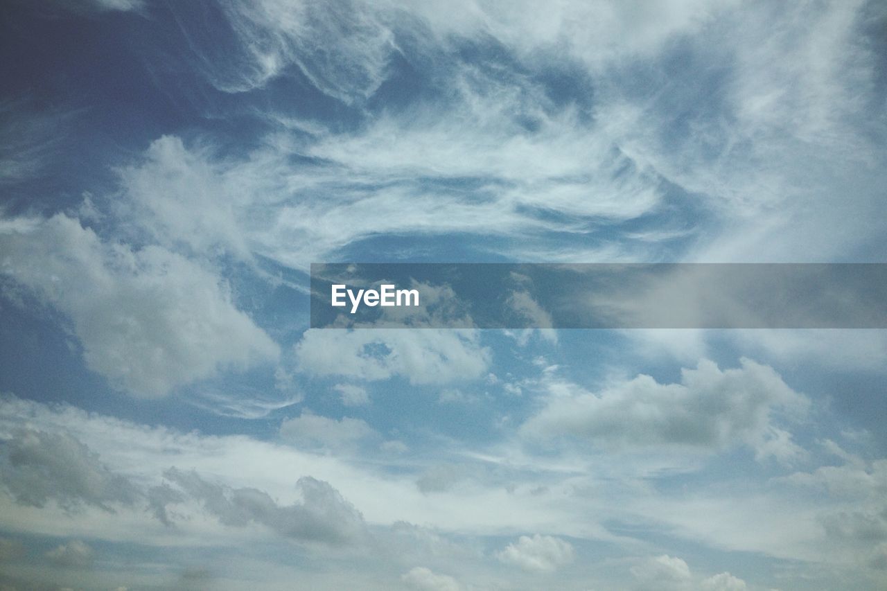 Low angle view of cloudy sky