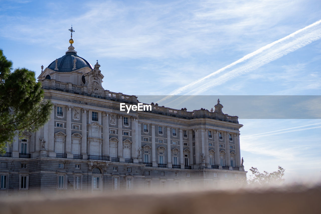 Low angle view of historic building against sky madrid