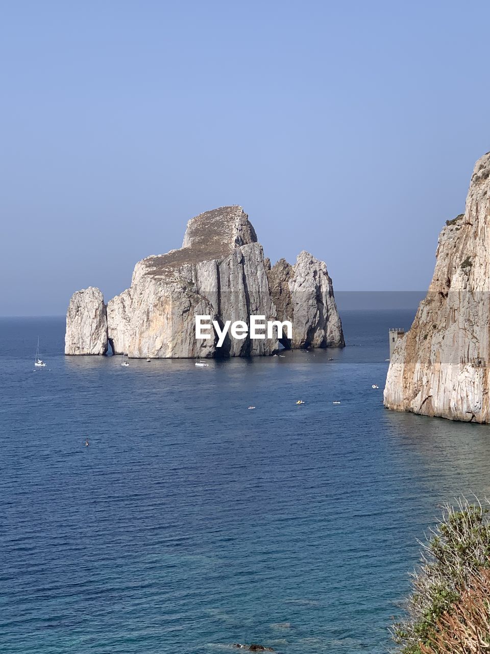 Panoramic view of the pan di zucchero rock